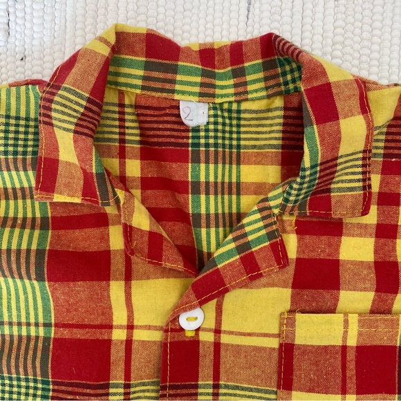 Beautiful textile button down toddler shirt - Picture 2 of 5